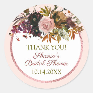 Rustiek Bohemian Flowers Vrijgezellenfeest Ronde Sticker