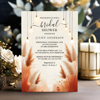 Rustiek Boho Autumn Ombre Bruin Vrijgezellenfeest Kaart