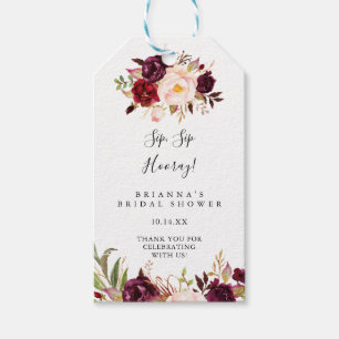 Rustiek Boho Bloemen Sip Hooray Vrijgezellenfeest Cadeaulabel