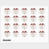 Rustiek Boho Bloemen Vrijgezellenfeest Favor Stick Ronde Sticker (Vel)