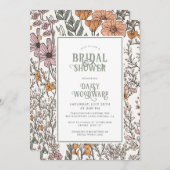 Rustiek Boho Floral Vrijgezellenfeest Kaart (Voorkant / Achterkant)