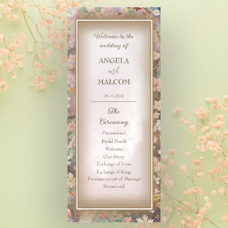 Rustiek Boho Floral Wedding Flat Programma