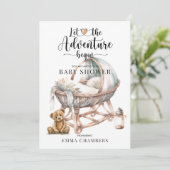 Rustiek Boho Nursery Baby shower Genderneutraal Kaart (Staand voorkant)