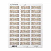 Rustiek Bord hout w / Lichten, "Liefde" bruiloft 3 Etiket (Full Sheet)