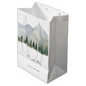 Rustiek Bos en Berg Bruiloft Medium Cadeauzakje (Voorkant Gekanteld)