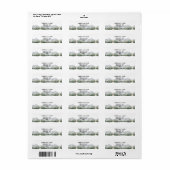 Rustiek Bos en Berg Bruiloft Retouradres Etiket (Full Sheet)