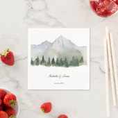 Rustiek Bos en Berg Bruiloft Servet (Insitu)