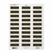 Rustiek Bos Groene Kerstbomen Retouradres Etiket (Full Sheet)