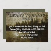 Rustiek bos met meer uitnodiging (Voorkant / Achterkant)