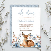 Rustiek bos Oh hert leuke baby shower uitnodiging