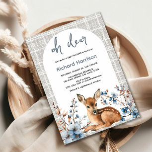Rustiek bos Oh hert leuke baby shower uitnodiging