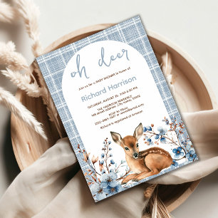 Rustiek bos Oh hert leuke baby shower uitnodiging