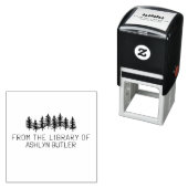Rustiek Bos Persoonlijke Bibliotheek Boekstempel Zelfinktende Stempel (In situ)