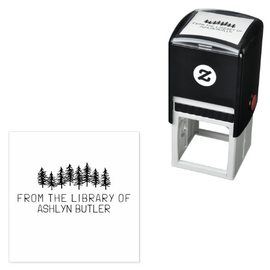 Rustiek Bos Persoonlijke Bibliotheek Boekstempel Zelfinktende Stempel (In situ)