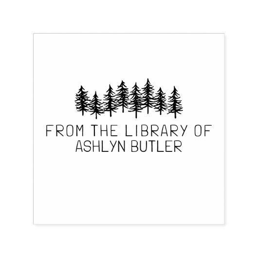 Rustiek Bos Persoonlijke Bibliotheek Boekstempel Zelfinktende Stempel (Design)
