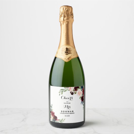 Rustiek Bourgogne Vrijgezellenfeest Mousserende Wi Sparkling Wijnetiket (Voorkant)