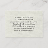 Rustiek Breng een boek Baby shower Insert Informatiekaartje (Achterkant)