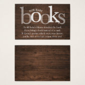 Rustiek Bring a Book Request Kaart Baby shower (Voorkant /achterkant)