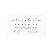  rustiek bruiloft envelop adres etiket (Voorkant)