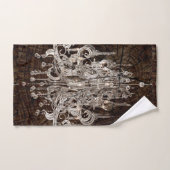 Rustiek Bruin Barnood Country Crystal Chandelier Bad Handdoek (Handdoek)