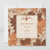 Rustiek Bruin Beige Verbrand Sinaasappel Bloemen H Kaart (Voorkant)