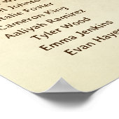 rustiek bruin bruiloft zitgrafiek poster (Hoek)