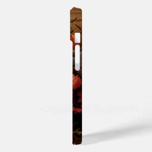 Rustiek bruin goud sinaasappel wit Herfstbloemen Case-Mate iPhone Case (Achterkant / Links)