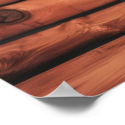 Rustiek Bruin Hout Achtergrond Textuur Poster (Hoek)