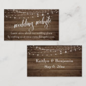 Rustiek Bruin Hout & Lichte Koorden, Huwelijkswebs Informatiekaartje (Voorkant / Achterkant)