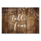 Rustiek Bruin Hout & Lichte Koorden Lijst Vier Kaa Kaart (Achterkant)