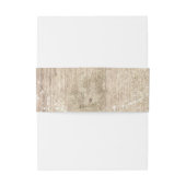 Rustiek bruin hout & lichte snaren gepersonaliseer uitnodigingen wikkel (Achterkant Voorbeeld)