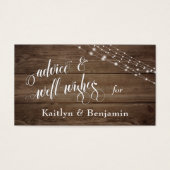 Rustiek Bruin Hout & Lichten, Advies en Well-Wishe Visitekaartje (Voorkant)