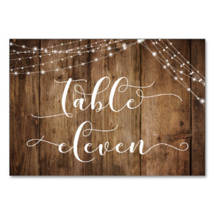 Rustiek Bruin Hout & Lichten Tafel Elf Kaart