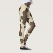 Rustiek Bruin Koe Print Country Western Rodeo Leggings (Rechts)