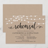 Rustiek Bruin Kraft, Huwelijksrepetitie en Diner I Kaart (Voorkant / Achterkant)