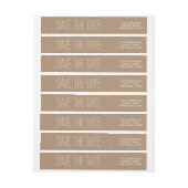 Rustiek Bruin Kraft Papier Save The Date Wedding 2 (Vel)