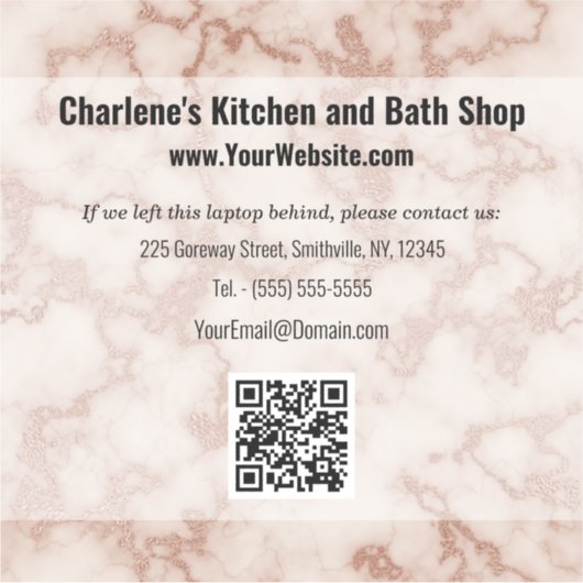 Rustiek Bruin Marmer Sticker (Voorkant)