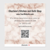 Rustiek Bruin Marmer Sticker (Vel)