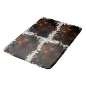 Rustiek Bruin Patchwork Koeienhuid Badmat (Gekanteld)