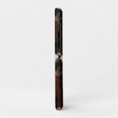 Rustiek Bruin Patchwork Koeienhuid Case-Mate iPhone Case (Achterkant/links)