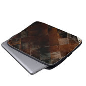 Rustiek Bruin Patchwork Koeienhuid Laptop Sleeve (Voorkant onderkant)