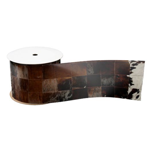 Rustiek Bruin Patchwork Koeienhuid Lint (Spoel)