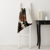 Rustiek Bruin Patchwork Koeienhuid Sherpa Deken (In situ)