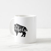 Rustiek Buffalo familie Monogram Koffiemok (Voorkant links)
