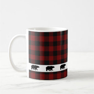 Rustiek Buffalo Plaid Grizzly Beer Koffiemok