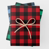 Rustiek Buffalo Plaid Patroon Inpakpapier Vel (In situ)