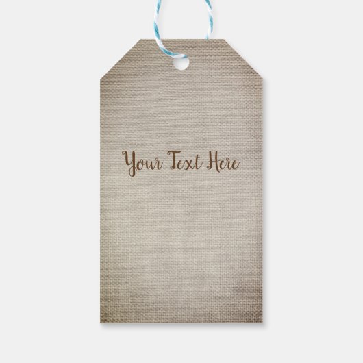 Rustiek canvas Custom Gift Labels Cadeaulabel (Achterkant)