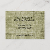 rustiek cateringsvisitekaartje visitekaartje (Achterkant)