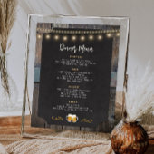 Rustiek Cheers en bieren thema 8x10 Diner Menu Poster