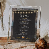 Rustiek Cheers Whiskey Thema 8x10 Drink Menu Poster